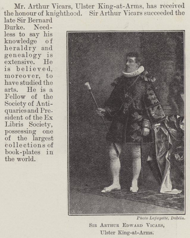 Sir Arthur Edward Vigars, Ulster Rei-de-Armas de English Photographer
