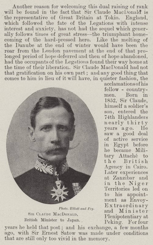 Sir Claude MacDonald, ministro britânico do Japão de English Photographer