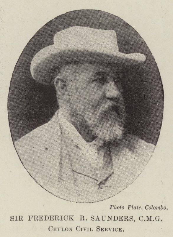 Sir Frederick R Saunders, CMG, Serviço Civil do Ceilão de English Photographer