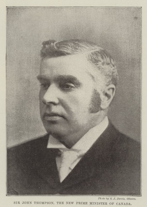 Sir John Thompson, o novo primeiro-ministro do Canadá de English Photographer
