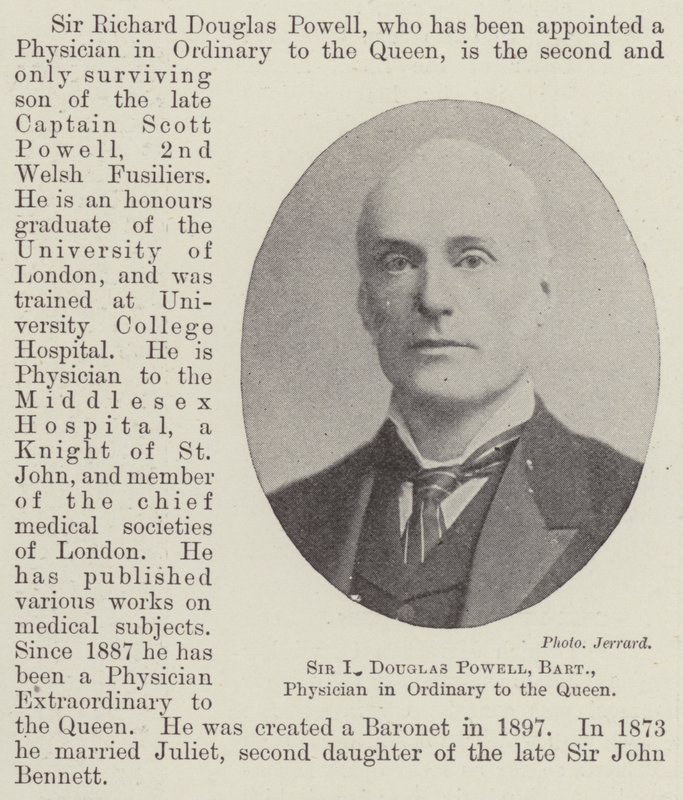 Sir R Douglas Powell, Baronete, Médico do Ordinário da Rainha de English Photographer