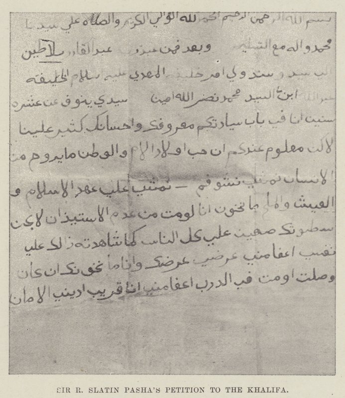 Sir R Slatin Pashas Petição ao Khalifa de English Photographer