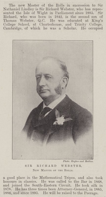Sir Richard Webster, novo mestre dos Rolls de English Photographer