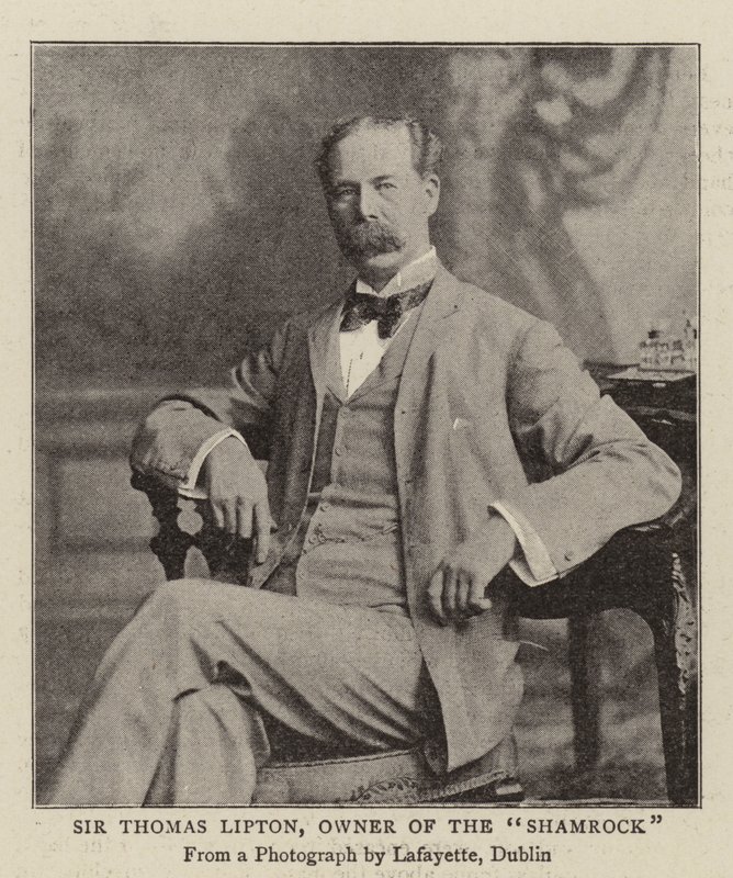 Sir Thomas Lipton, proprietário do Shamrock de English Photographer