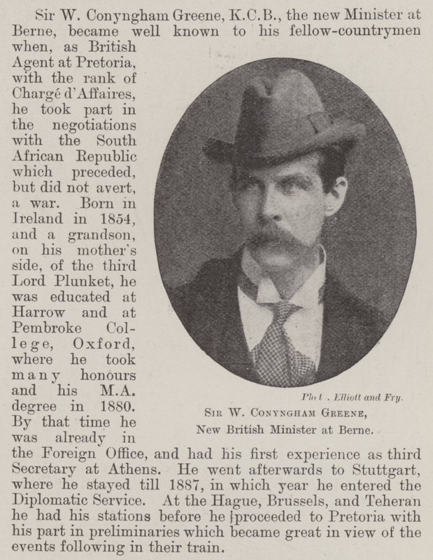 Sir W Conyngham Greene, novo ministro britânico em Berna de English Photographer