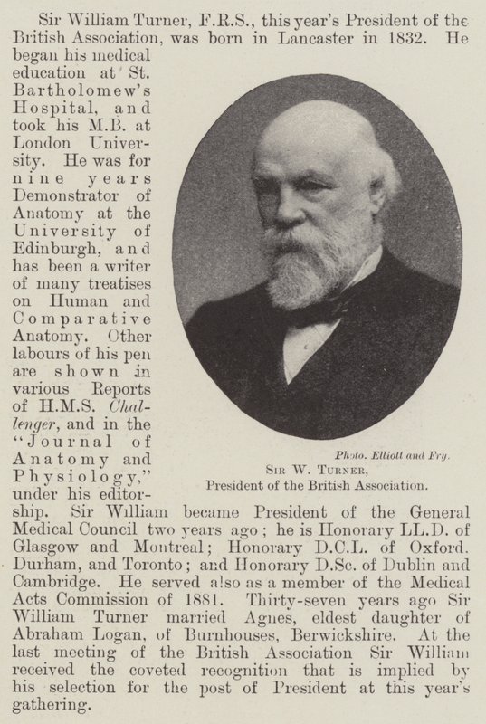 Sir W Turner, presidente da Associação Britânica de English Photographer