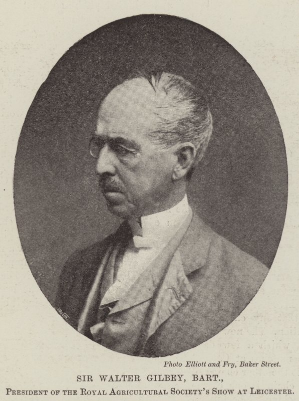 Sir Walter Gilbey, Baronet, Presidente do Royal Agricultural Societys Show em Leicester de English Photographer