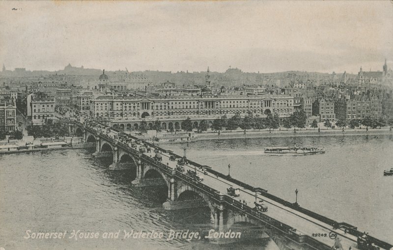 Somerset House e Waterloo Bridge, em Londres de English Photographer