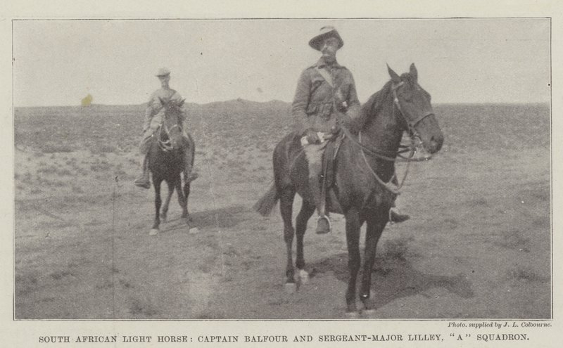 Cavalo Leve Sul-Africano, Capitão Balfour e Sargento-Major Lilley, Um Esquadrão de English Photographer