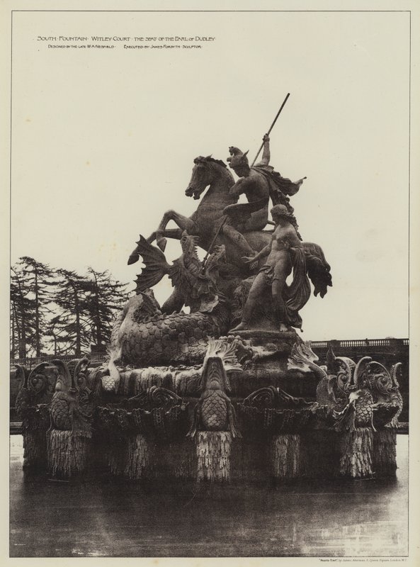 South Fountain Witley Court, The Seat of the Earl of Dudley (foto a p/b) de English Photographer