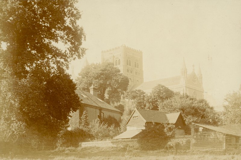 Abadia de St Albans (foto a p/b) de English Photographer