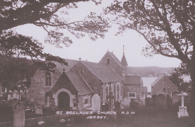 Igreja St Brelades AD 1111, Jersey (foto a p/b) de English Photographer