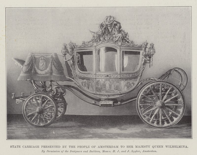 Transporte estatal apresentado pelo Povo de Amsterdã a Sua Majestade a Rainha Wilhelmina de English Photographer