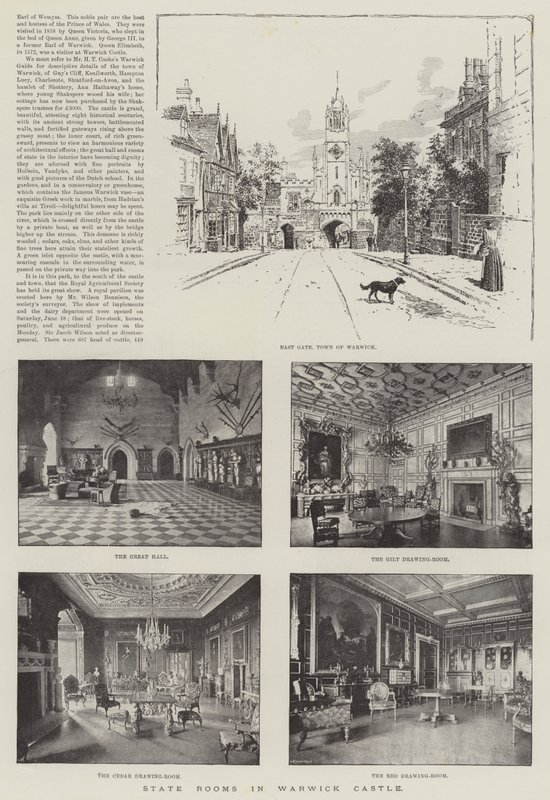 State Rooms em Warwick Castle de English Photographer