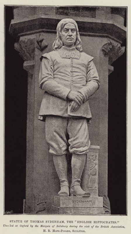 Estátua de Thomas Sydenham, o inglês Hipócrates de English Photographer