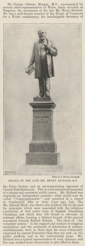 Estátua do falecido Sr. Henry Richard, MP de English Photographer