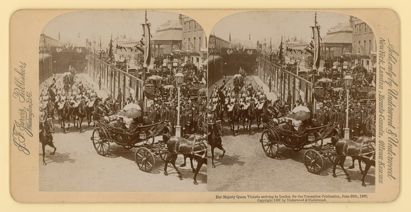 Impressão estereográfica do Jubileu de Diamante da Rainha Victorias de English Photographer