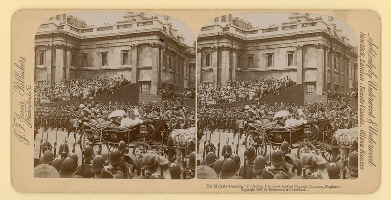 Impressão estereográfica do Jubileu de Diamante da Rainha Victorias de English Photographer