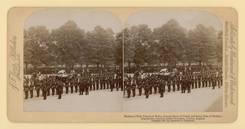 Impressão estereográfica do Jubileu de Diamante da Rainha Victorias de English Photographer