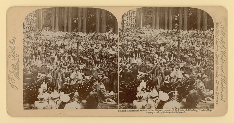 Impressão estereográfica do Jubileu de Diamante da Rainha Victorias de English Photographer