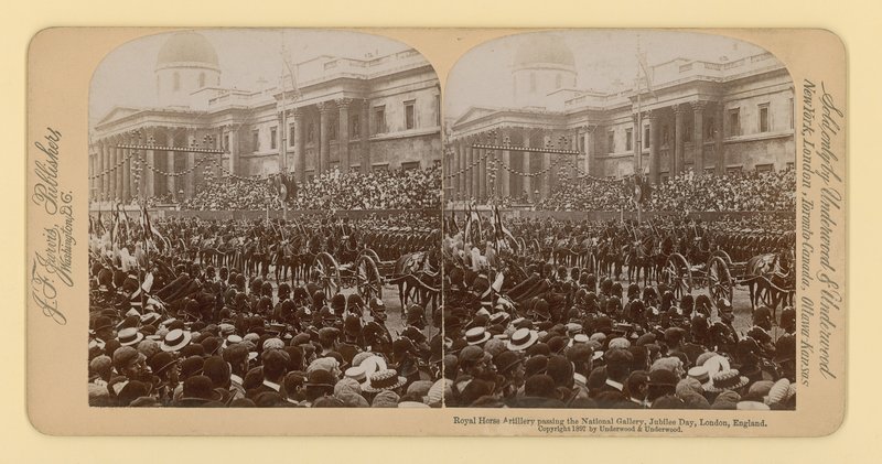 Impressão estereográfica do Jubileu de Diamante da Rainha Victorias de English Photographer