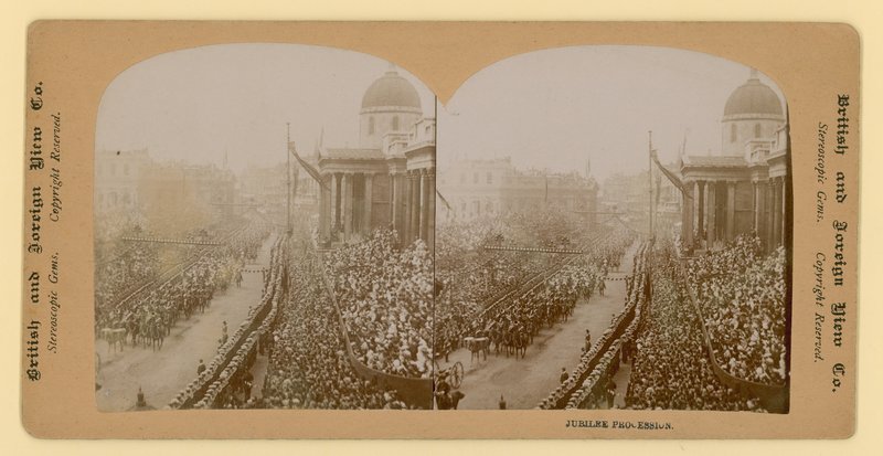 Impressão estereográfica do Jubileu de Diamante da Rainha Victorias de English Photographer