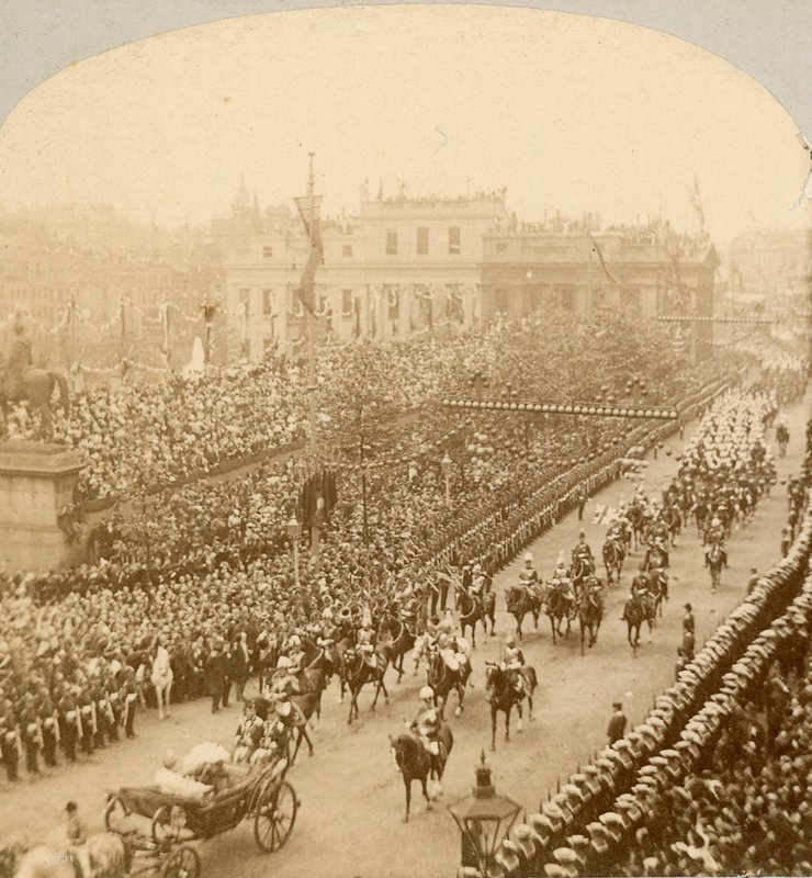 Impressão estereográfica do Jubileu de Diamante da Rainha Victorias de English Photographer