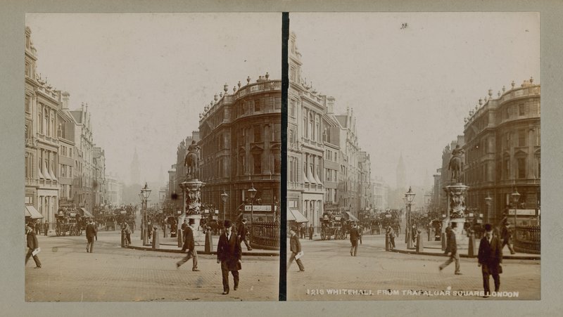 Imagem estereoscópica de Charing Cross de English Photographer