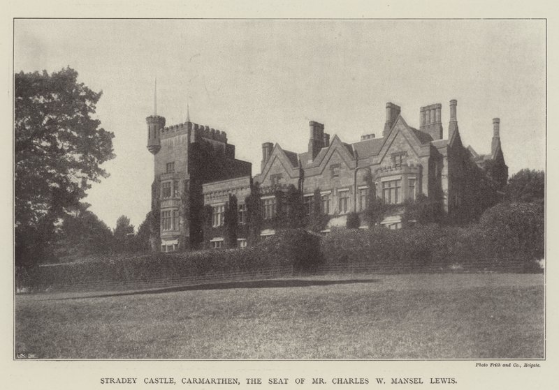 Stradey Castle, Carmarthen, a sede do Sr. Charles W Mansel Lewis de English Photographer