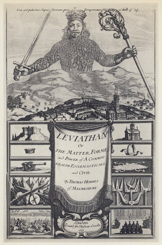 T Hobbes, Leviathan, A Crooke 1651 (foto a p/b) de English Photographer