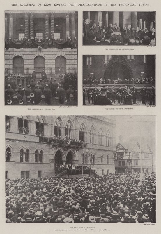 A Adesão do Rei Edward VII, Proclamações nas Cidades Provinciais de English Photographer