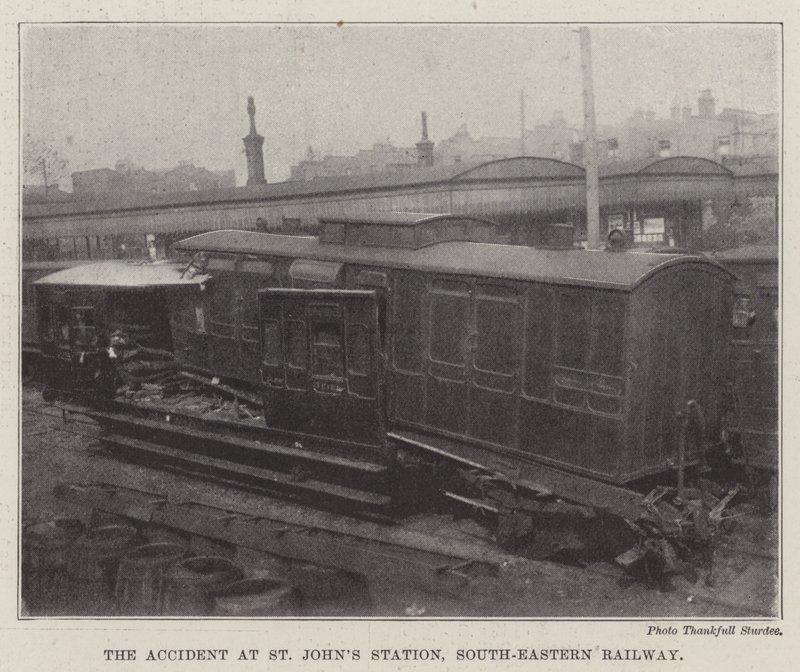 O acidente na estação de St Johns, South-Eastern Railway de English Photographer