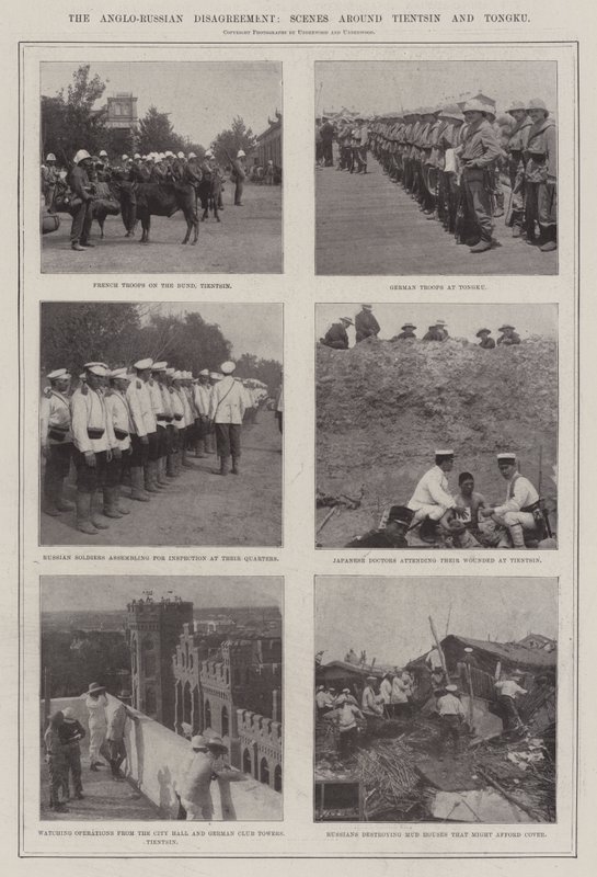 O desacordo anglo-russo, cenas em torno de Tientsin e Tongku de English Photographer