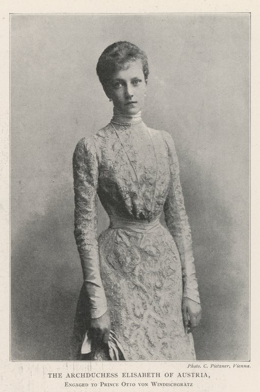 A arquiduquesa Elisabeth da Áustria, noiva do príncipe Otto von Windischgratz de English Photographer