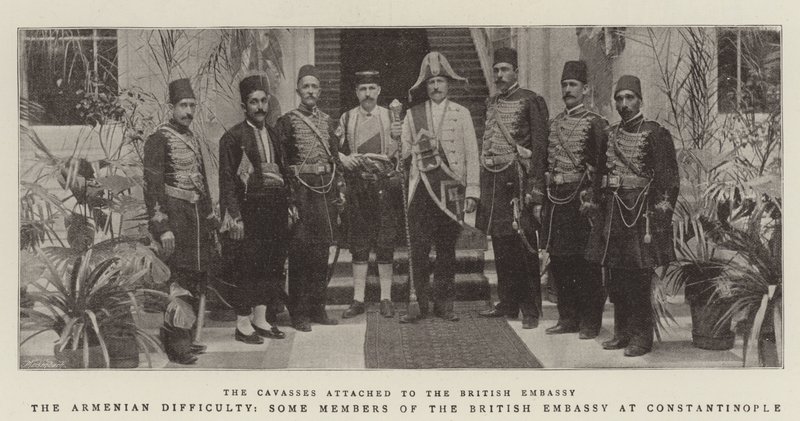 A dificuldade armênia, alguns membros da embaixada britânica em Constantinopla de English Photographer