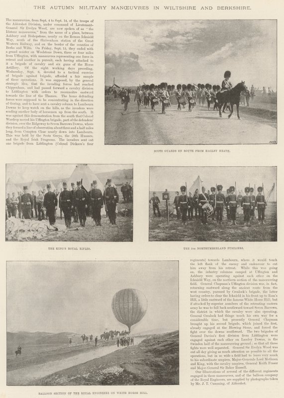 As manobras militares do outono em Wiltshire e Berkshire de English Photographer