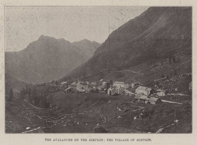 A Avalanche no Simplon, a Aldeia de Simplon de English Photographer
