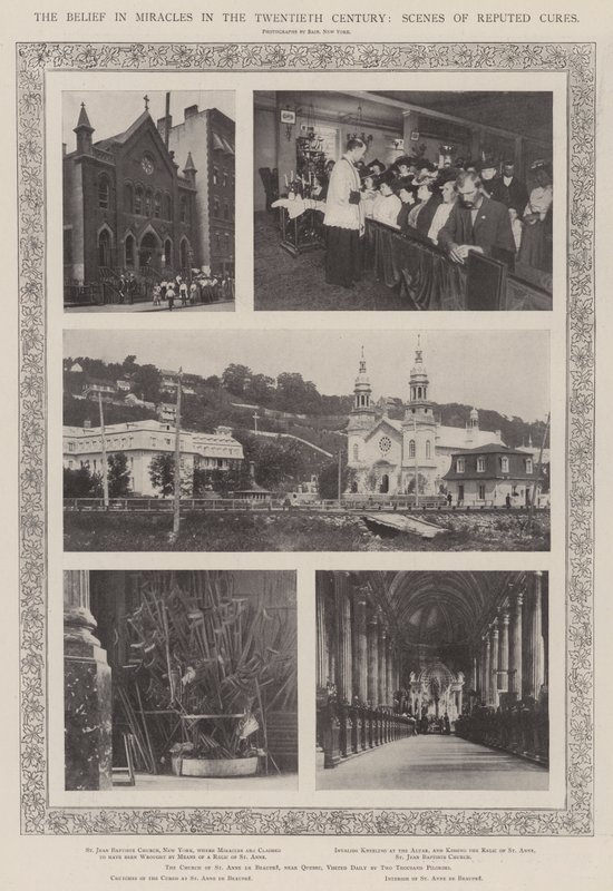 A crença em milagres no século XX, cenas de curas de renome de English Photographer