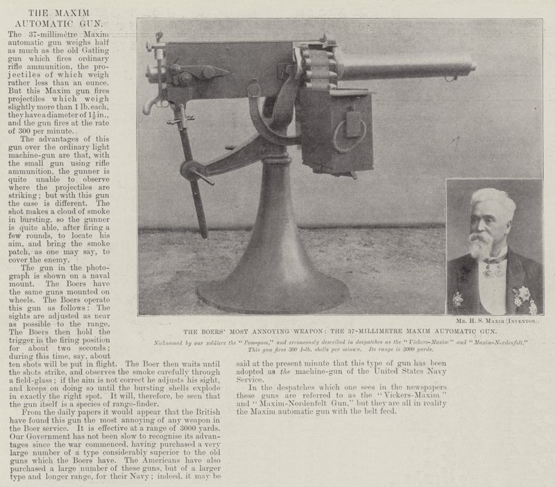 A arma mais chata dos Boers, a arma automática Maxim de 37 milímetros de English Photographer