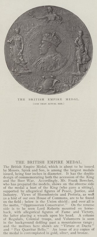 A medalha do Império Britânico de English Photographer