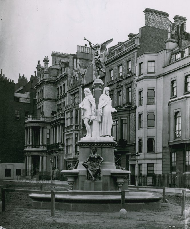 A, marrom, chafariz, pista parque, londres de English Photographer