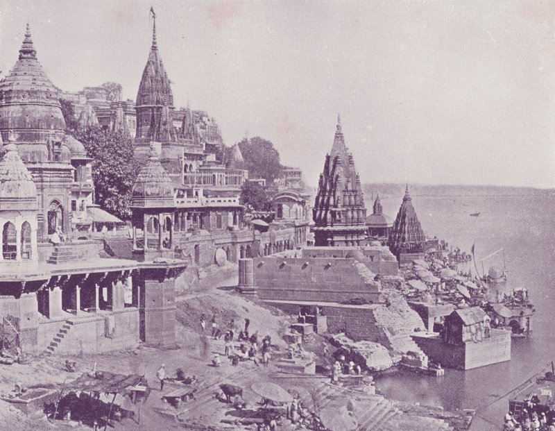 O Ghat Ardente, Benares de English Photographer