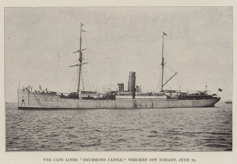 O Cape Liner Drummond Castle, naufragado Ushant, 16 de junho de English Photographer