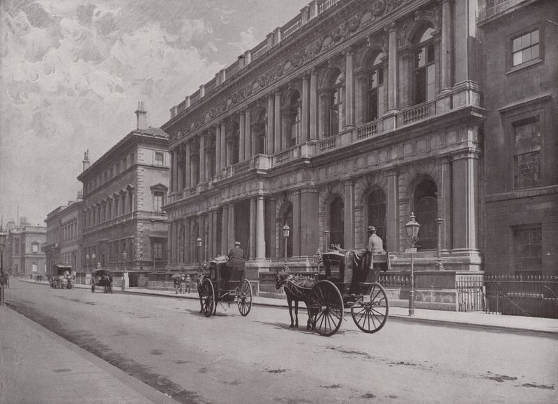 O Carlton e Reform Clubs, Pall Mall de English Photographer