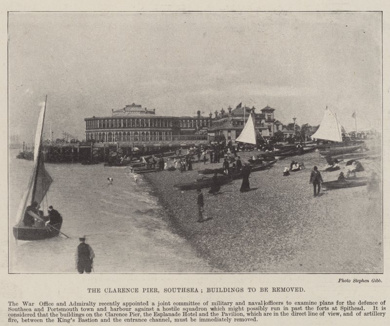 Clarence Pier, Southsea, Edifícios a serem removidos, 2 de maio de 1896 de English Photographer