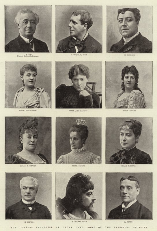 A Comédie Française em Drury Lane, alguns dos artistas principais de English Photographer