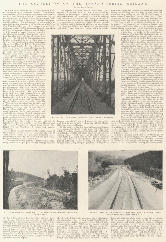 A conclusão da ferrovia transiberiana de English Photographer
