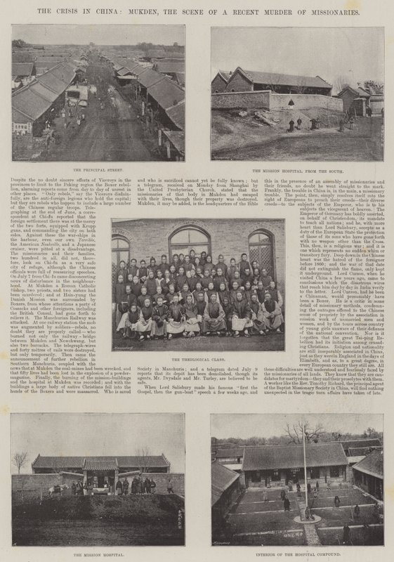 A crise na China, Mukden, o cenário de um recente assassinato de missionários de English Photographer