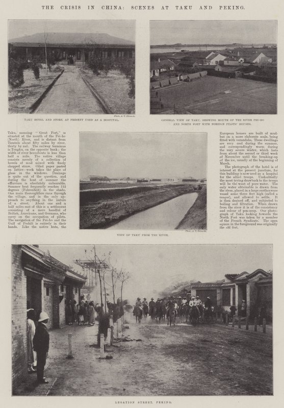 A crise na China, cenas em Taku e Pequim de English Photographer