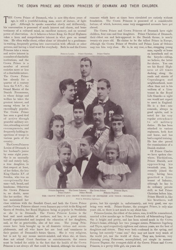 O príncipe herdeiro e a princesa herdeira da Dinamarca e seus filhos de English Photographer